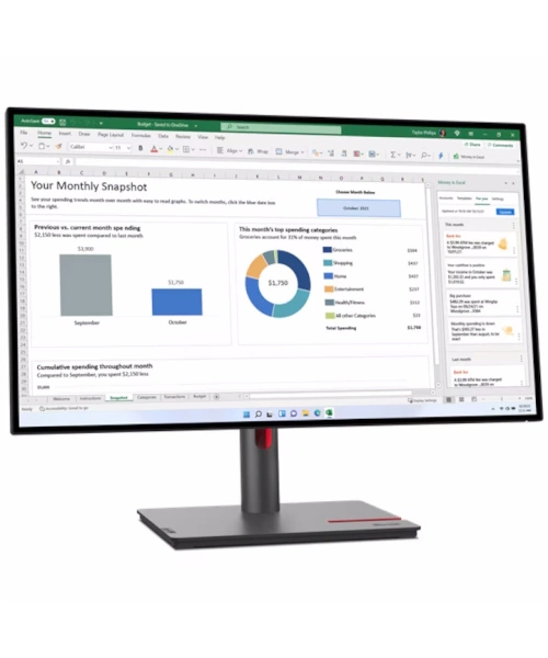 Monitor Lenovo ThinkVision P27h-30, 27", QHD, 60Hz - imagine 3