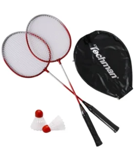 Set badminton Techman TB2010, 2 rachete, 2 fluturași, husă