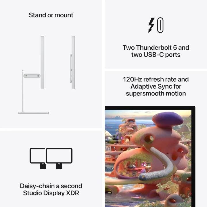 Monitor Apple Pro Display XDR, 27", 5K, înclinare și înălțime ajustabile, sticlă nano texture - imagine 5