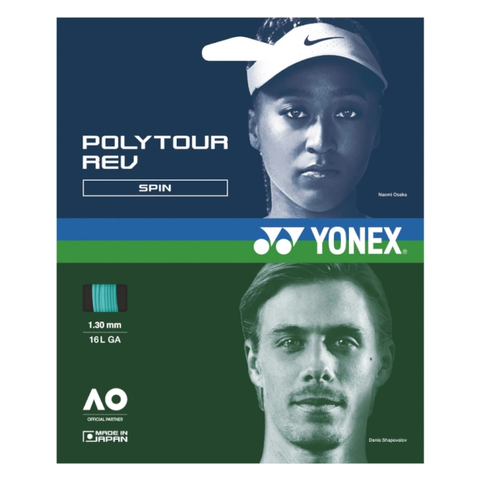 Racordaj tenis Yonex Polytour Rev, 1,30mm, 12m - imagine 2