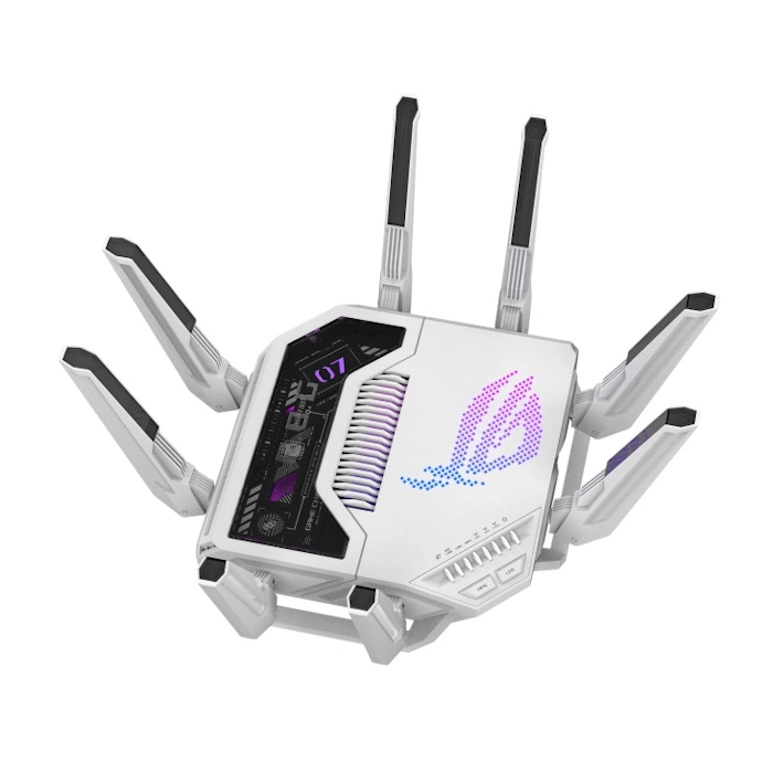 Asus ROG Rapture GT-BE19000AI, Router Wi-Fi 7 BE19000, Tri-Band, AiMesh - imagine 4