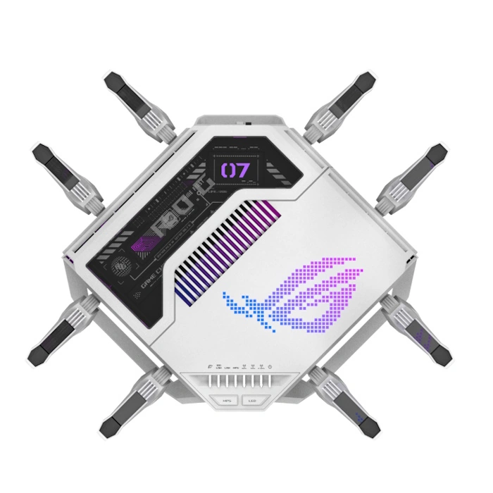 Asus ROG Rapture GT-BE19000AI, Router Wi-Fi 7 BE19000, Tri-Band, AiMesh - imagine 6