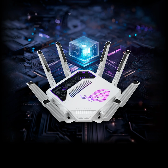 Asus ROG Rapture GT-BE19000AI, Router Wi-Fi 7 BE19000, Tri-Band, AiMesh - imagine 2