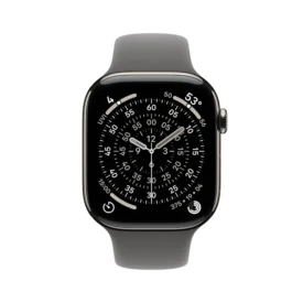 Ceas Apple Watch Series 11 Natural Titanium Case & Stone Grey Sport Band