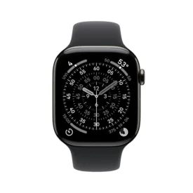 Ceas Apple Watch Series 11 Slate Titanium Case & Black Sport Band