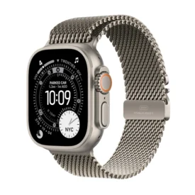 Ceas Apple Watch Ultra 3 Natural Titanium Case & Natural Titanium Milanese Loop