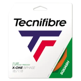 Racordaj squash  Tecnifibre X-One Biphase, portocaliu, 1,18/1,24 mm, 12 m